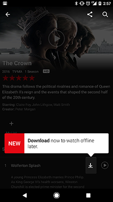 Netflixのダウンロード機能